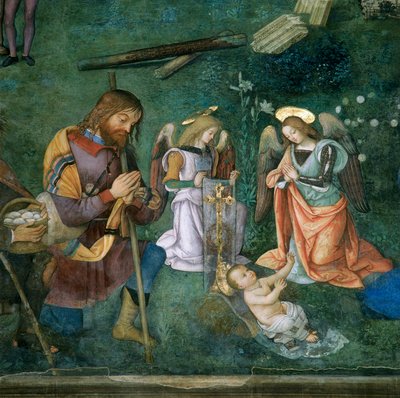 The Christ Child (detail) by Bernardino di Betto Pinturicchio