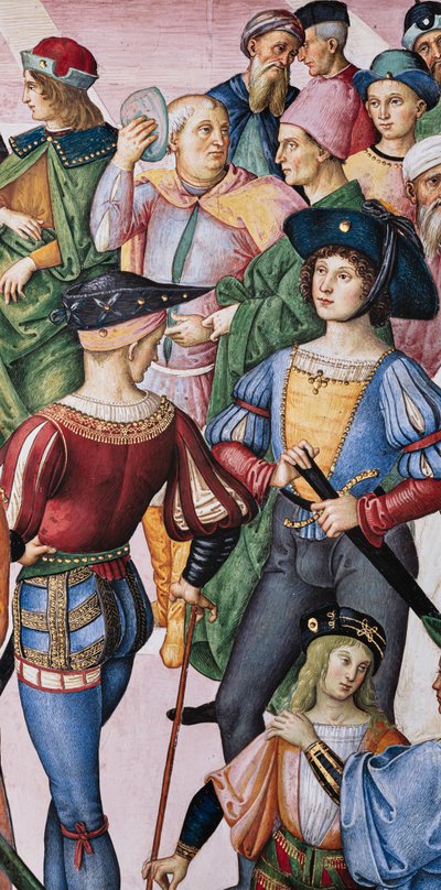 The Piccolomini Library, North East Wall: Aeneas Sylvius is Crowned Poet Laureate by the Emperor Frederick III, July 27 by Bernardino di Betto Pinturicchio