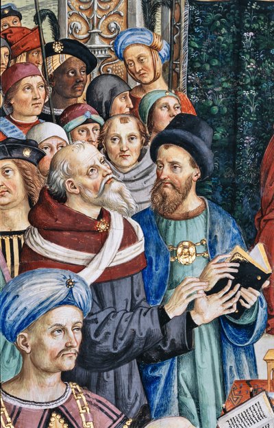 The Piccolomini Library, south west wall: “Pius II presides over the Diet of Mantua, June 1 by Bernardino di Betto Pinturicchio