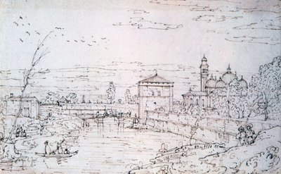 Bridge over the River and Santa Giustina by Bernardo Bellotto