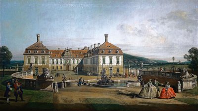 The Imperial Pleasure Palace Schloss Hof, Ehrenhof Side by Bernardo Bellotto