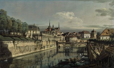 A View of the Moat of the Zwinger by Bernardo Bellotto