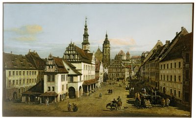 The Marketplace at Pirna by Bernardo Bellotto