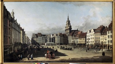 The Old Market Place in Dresden (1750-1752) by Bernardo Bellotto