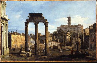 Rome - The Forum with the Temple of Castor and Pollux by Bernardo Bellotto