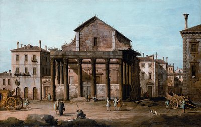 Rome - The Temple of Antoninus and Faustina in the Forum by Bernardo Bellotto