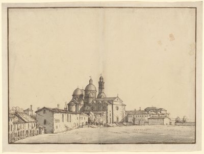 Santa Giustina and the Prato della Valle at Padua by Bernardo Bellotto