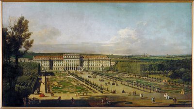 Schoenbrunn Castle in Vienna, Austria, Seen from the Gardens by Bernardo Bellotto