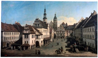 The Market Place in Pirna by Bernardo Bellotto