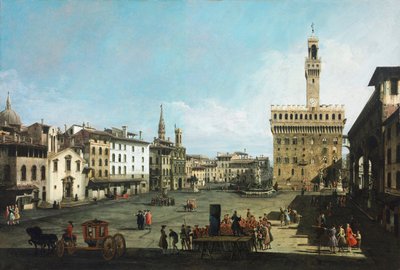 The Piazza della Signoria in Florence by Bernardo Bellotto