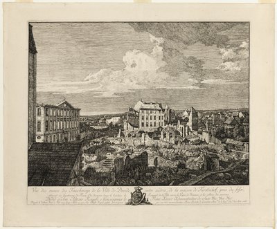 The Ruins of the Pirnaischer Suburb with the Palais Furstenhof by Bernardo Bellotto