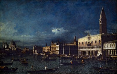 Two Venetian Views, Grand Canal and Molo Looking West by Bernardo Bellotto