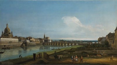 View of Dresden with the Frauenkirche at Left by Bernardo Bellotto