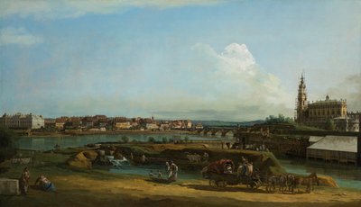 View of Dresden with the Hofkirche at Right by Bernardo Bellotto