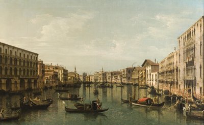 View of Grand Canal with the Palazzi Foscari and Moro Lin by Bernardo Bellotto