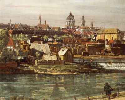 View of Munich from Haidhausen with the River Isar in the Centre (detail) by Bernardo Bellotto