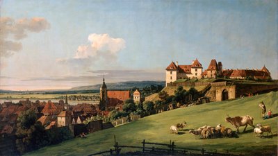 View of Pirna from the Sonnenstein Castle, 1750s by Bernardo Bellotto