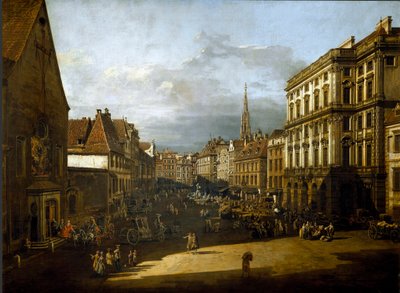 View of the flour market in Vienna by Bernardo Bellotto