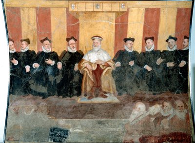 The Doge of Genes Giacomo Durazzo Grimaldi Surrounded by Senators (Fresco) by Bernardo Castello
