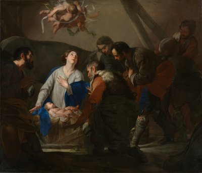 The Adoration of the Shepherds, circa 1650 by Bernardo Cavallino