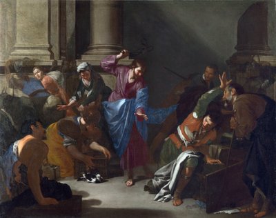 Christ driving the Traders from the Temple by Bernardo Cavallino