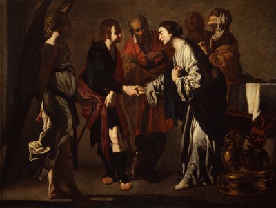The Betrothal of Tobias and Sara by Bernardo Cavallino