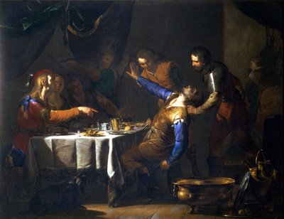 The Murder of Amnon by His Brother Absalom by Bernardo Cavallino