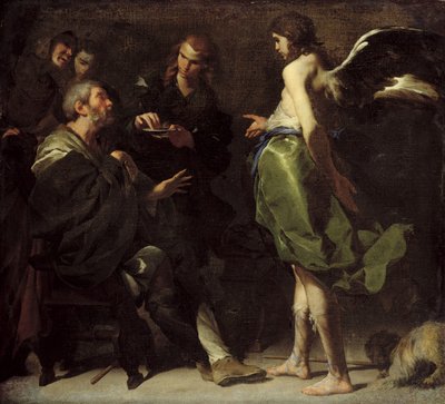 The Young Tobias Heals his Blind Father by Bernardo Cavallino