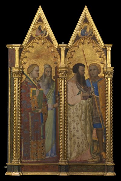 Saints Bartholomew and George (left panel) (recto) by Bernardo Daddi