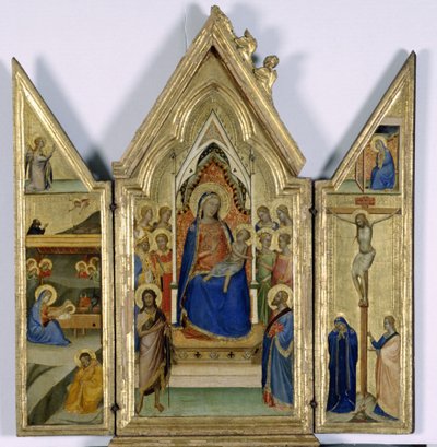 Triptych with Madonna and Child by Bernardo Daddi