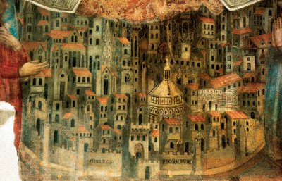View of Florence (detail) by Bernardo Daddi