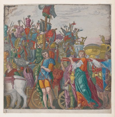 Sheet 3: Trophies of war, from The Triumph of Julius Caesar by Bernardo Malpizzi