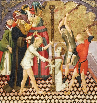 The flagellation of St Eulalia (detail) by Bernardo Martorell
