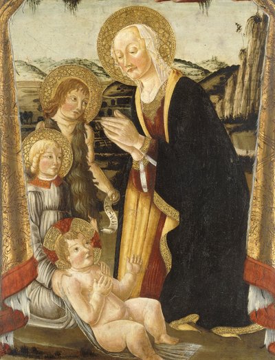 The Madonna and Child with the Infant Saint John the Baptist and an Angel by Bernardo Rosselli