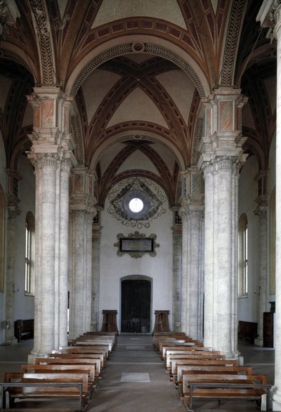 Interior View of the Church of Pienza by Bernardo Rossellino