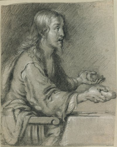 Christ at Emmaus Presenting the Bread by Bernardo Strozzi