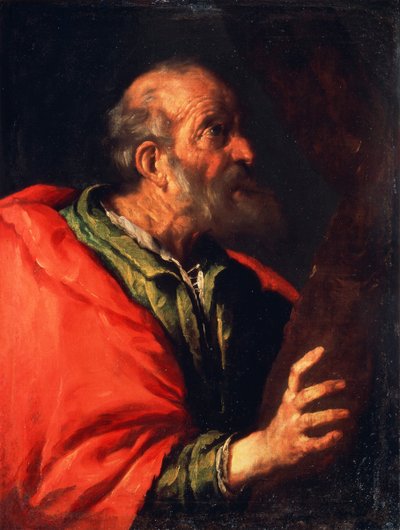 Head of an Old Man (The Apostle Peter), 17th Century by Bernardo Strozzi