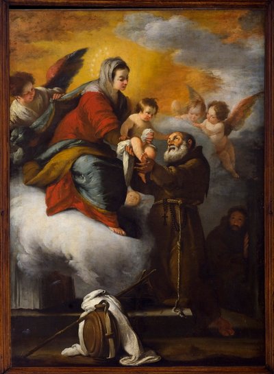 The Virgin gives the Child Jesus to the Blessed Felice of Cantalice by Bernardo Strozzi