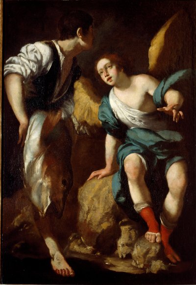 The Young Tobie and the Archangel Raphael by Bernardo Strozzi
