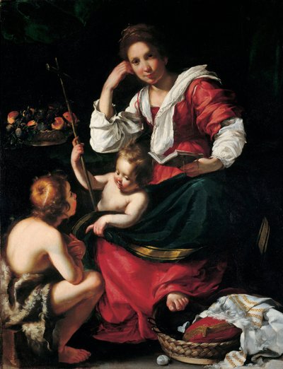 Virgin and Child with John the Baptist as a Boy by Bernardo Strozzi