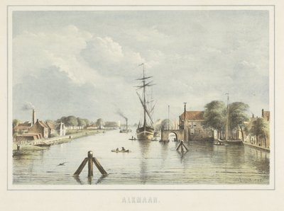 View of Alkmaar from the Bierkade by Bernardus Gerardus ten Berge