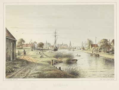 View of Alkmaar from the Zeglis by Bernardus Gerardus ten Berge