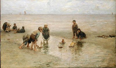 The Regatta by Bernardus Johannes Blommers or Bloomers