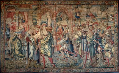 Cycle of Oedipus: Laios consults the oracle of Delphi by Bernart van (attr. to) Orley