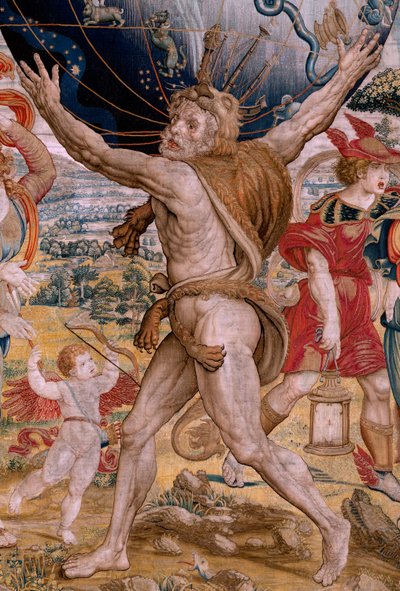 Hercules supporting the celestial sphere by Bernart van (attr. to) Orley