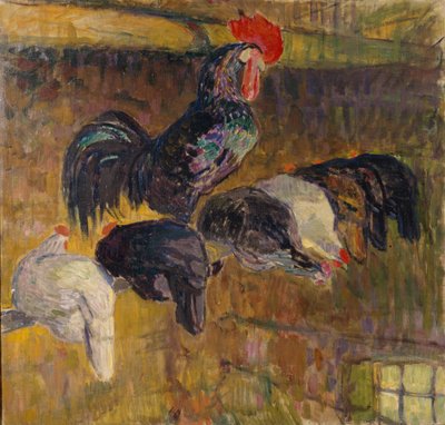 Morning in the Hen House by Bernhard Dorotheus Folkestad