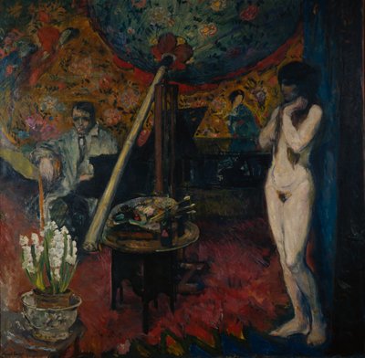 Self Portrait in the Studio by Bernhard Dorotheus Folkestad