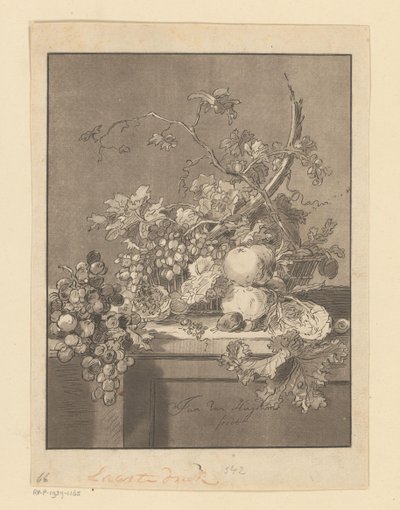 Basket with Fruits by Bernhard Schreuder
