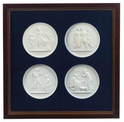 A Set of Four Relief-Moulded Plaques, Late 20th Century by Bertel (after) Thorvaldsen