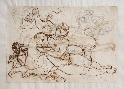 Bacchant (a Young Satyr) Offers a Panther to Drink by Bertel Thorvaldsen